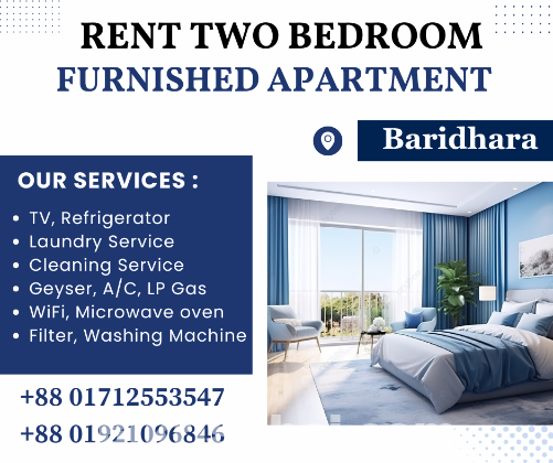 RENT A Furnished Two-Bedroom Studio Apartment In Baridhara